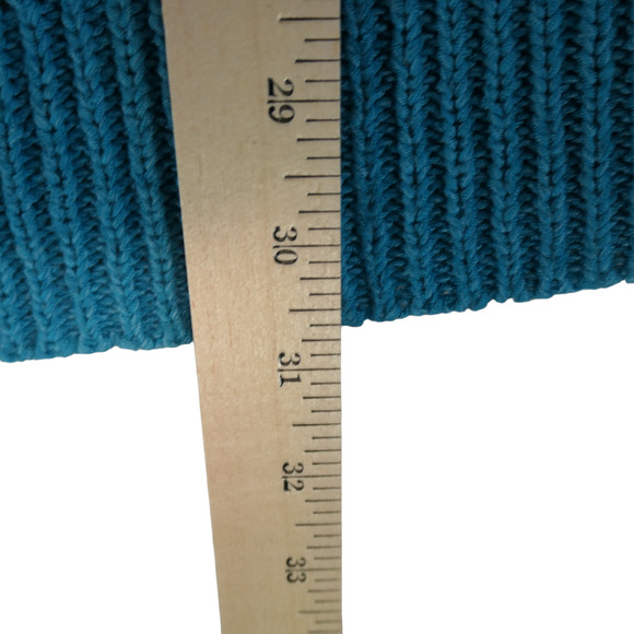 Coldwater Creek Cardigan Sweater Womens Large 14 Teal Blue Cable Knit Longer - Picture 9 of 13